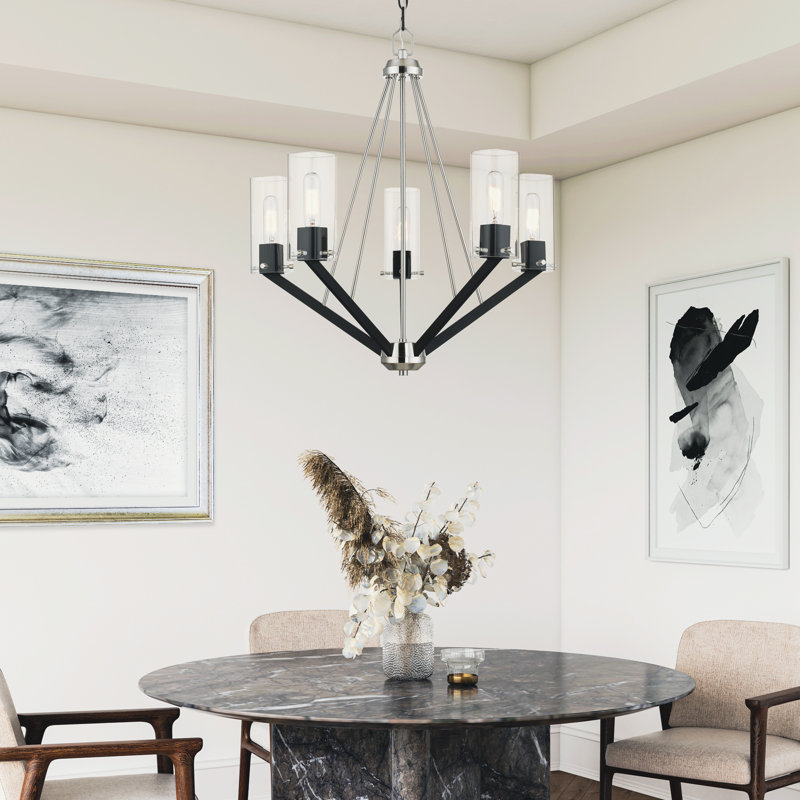 Lustre Afner, Nickel brossé / noir