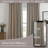 Linen Textured Farmhouse Semi Sheer Window Curtain,Back Tab Hooks Drapes,Pleated Heading Tape (Set of 2 With Hooks)-810861367-810861375