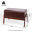 Tabouret en bois rembourré Mid Century-296692392