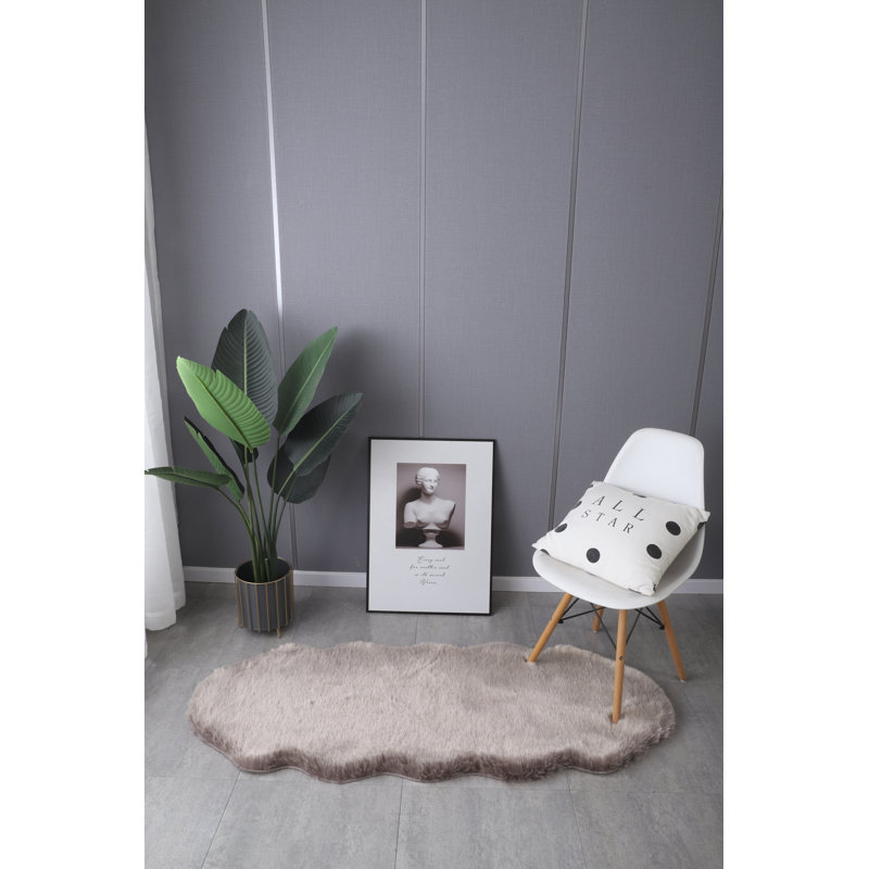 Tapis taupe Mane, Tapis de couloir 2 pi x 5 pi