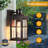 2 Packs Motion Sensor Outdoor Wall Sconce Lantern Oil Rubbed Bronze-1132375458