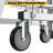 4 Step 375Lbs Aluminum Rolling Platform Ladder