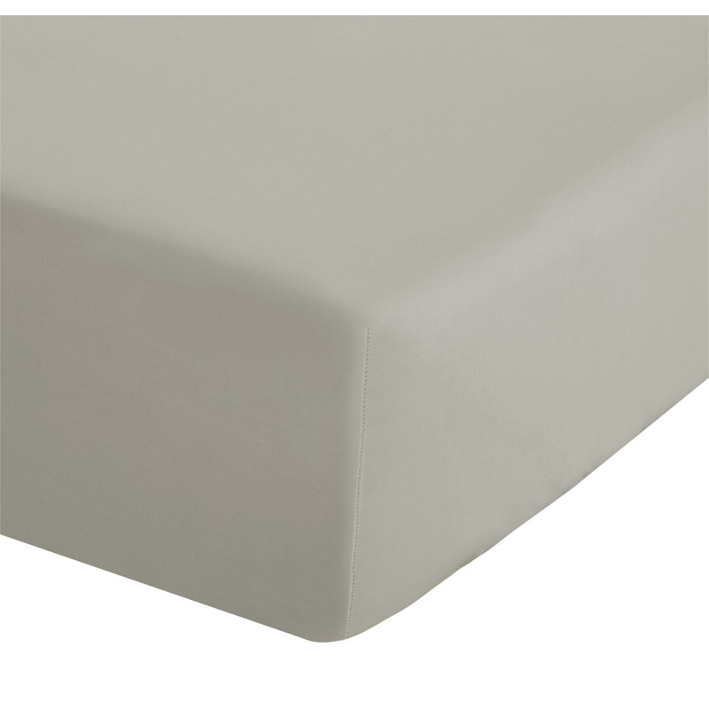 Easy Iron Percale Fitted Sheet, Kingsize (5'), Natural