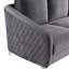 Fauteuil moderne chic en velours gris Livia