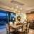 16-lights Rectangular Crystal Chandeliers Led Dimmable-722498677