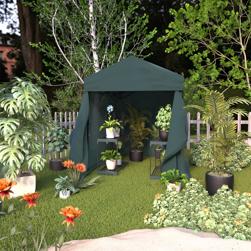 Pop Up Greenhouses Pop Up 6' W x 8' D Mesh Cover Hobby Greenhouse