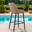 Lorain Outdoor Fabric 6 Seat Rectangular Bar Set - Taupe-36514808