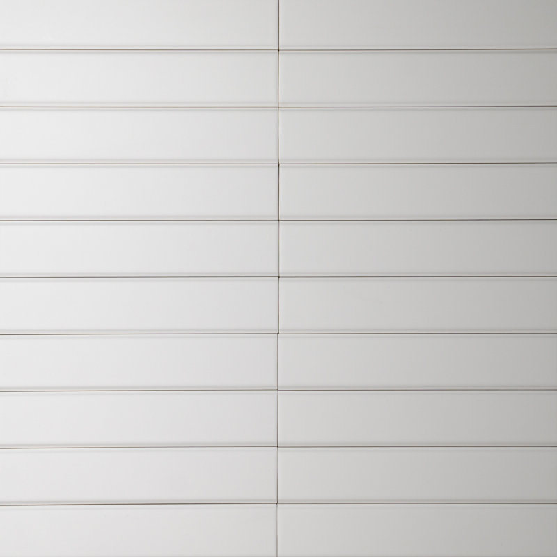 Carrelage mural mat 2 "x 10" Tinte, Blanc mat