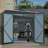 Space-saving Metal Storage Shed For Patio Essentials – Durable & Secure With Galvanized Steel
