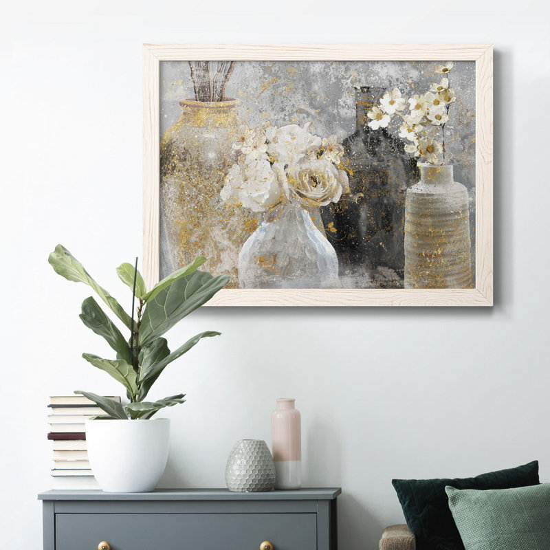 Fleur Couture - reproduction d'art sur toile, H 23 po x l 32 po x P 1 po, Blanc