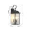 Applique murale d'extérieur traditionnelle imperméable avec abat-jour en verre Dusk to Dawn-133292976-133292977