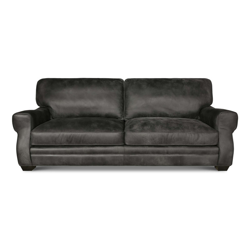 Stafford Leather Sofa, Midnight (Longhorn), Espresso
