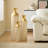 Set of 3 Golden Modern Metal Floor Vases for Home Decor - Tall Flower Vases for Living Room, Office & Wedding (32.68, 25.98, 19.69 Inch)