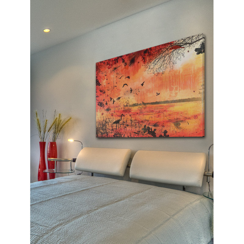 « écarlate tempest », impression sur toile tendue, H 12 po x l 18 po