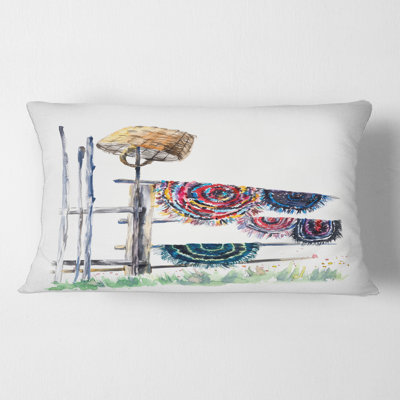Housse et insert pour coussin décoratif russe Rugs on Drying Line