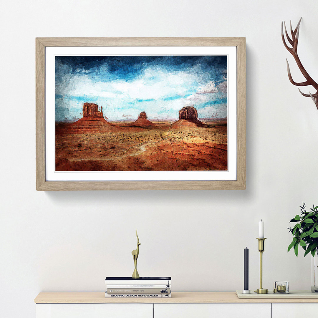 Monument Valley in Navajo Tribal Park - Picture Frame Painting Print