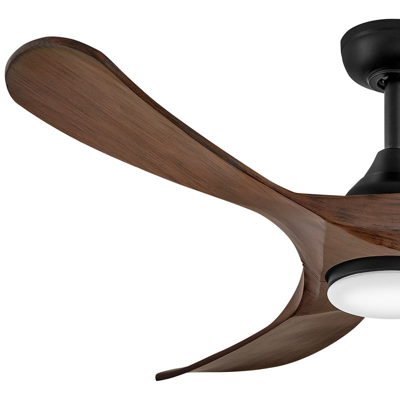 SWELL FLUSH ILLUMINATED 56" Integrated LED Smart Fan with HIRO Remote, Walnut