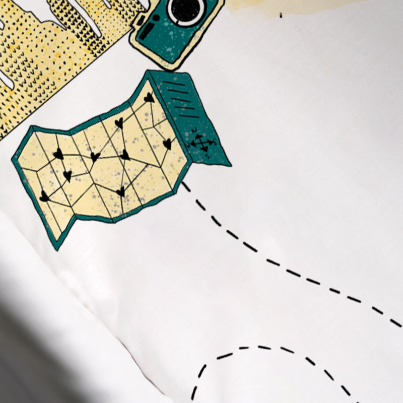 JumpOff Jo - Drap-housse pour lit de bébé hypoallergénique pour bébés garçons et filles - Compatible avec les lits de bébé rectangulaires, de sablier et ovales, doux, respirant, lavable à la machine - voyage sur la route