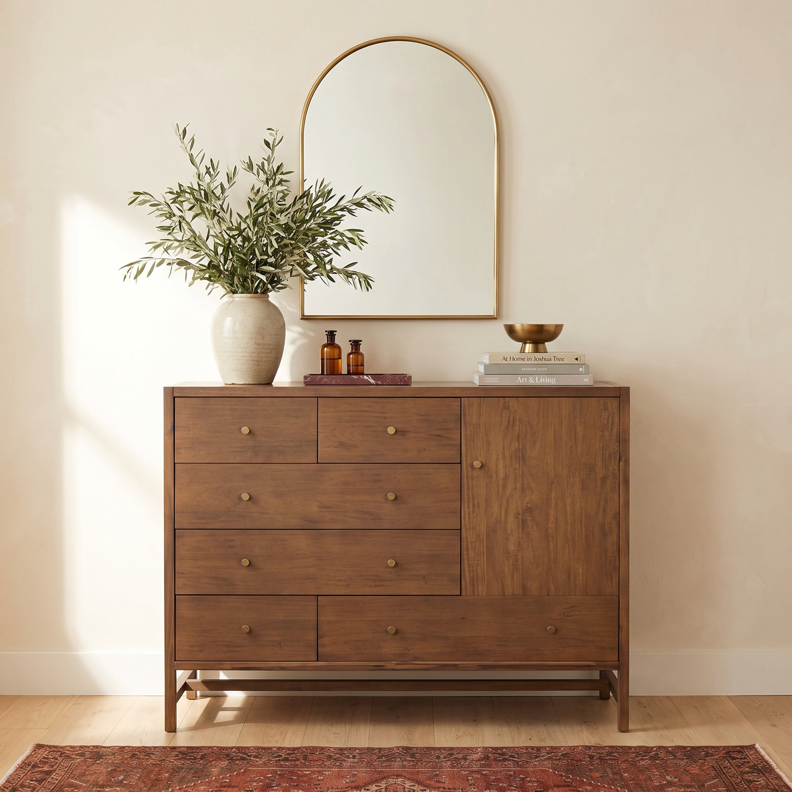 Nerida 40" Acacia Dresser, Saddle Tan