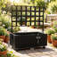 Jardinières portatives, lit de jardin surélevé en bois noir, treillis moderne pour patio
