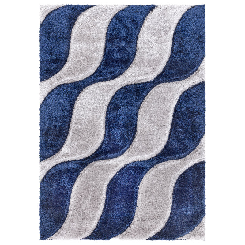 Ahan Geometric Machine Tufted Shag 120cm X 170cm Indoor / Outdoor Area Rug