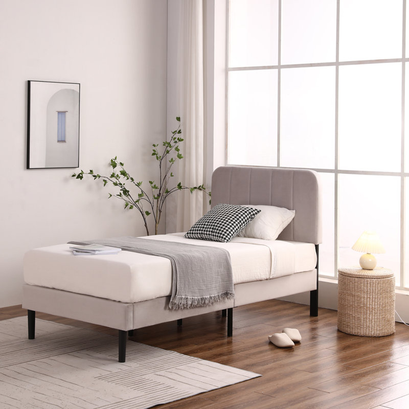 Pasquale Upholstered Platform Bed, Twin