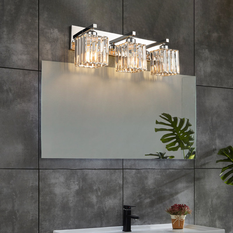 Lanceton Dimmable Vanity Light, Chrome, 3 Lights