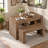 55.1" Dining Table Set with 2 Benches, Engineered Wood Dining Set with Space Saving Nesting Benches