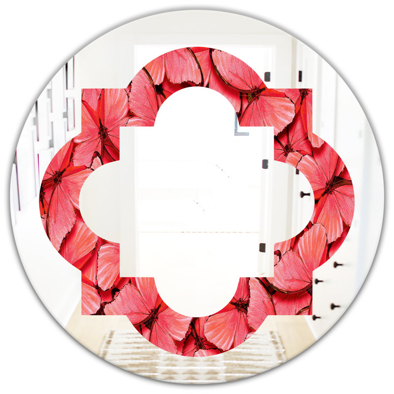 Miroir mural quadrilobe éclectique, 31,5 po x 31,5 po