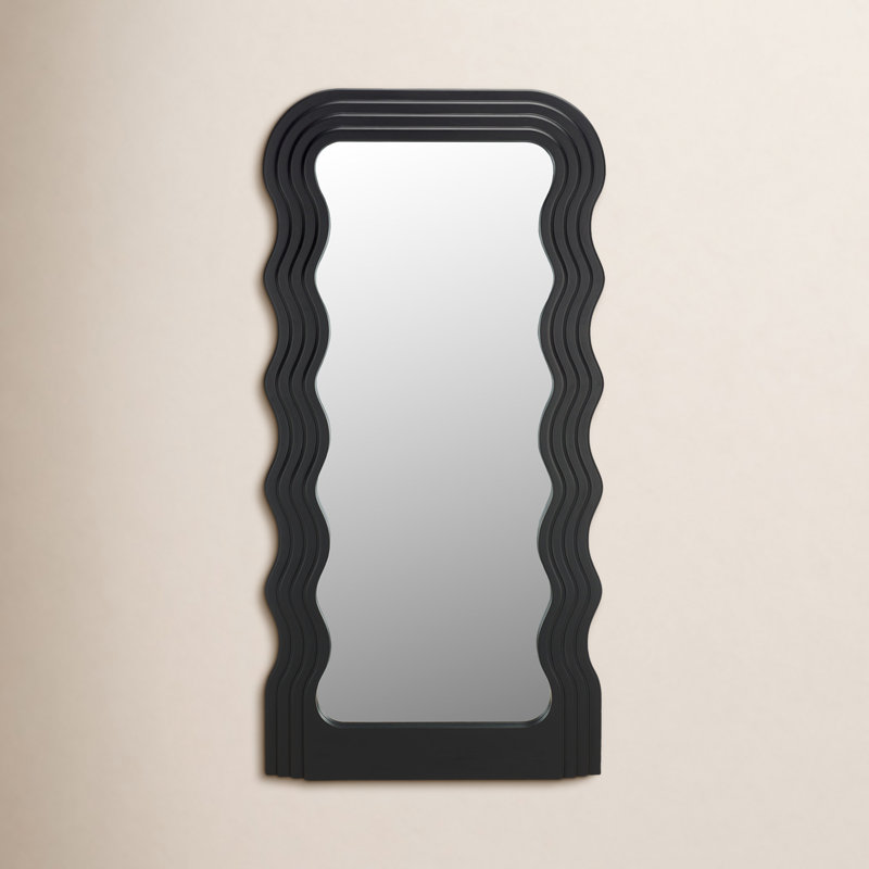 Ranstead Wavy Floor Mirror, Black