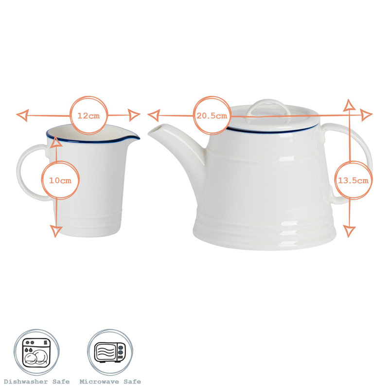 Nicola Spring 0.9ml Solid Colour Teapot