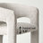 Chenille Upholstered Curved Back Dining Armchair