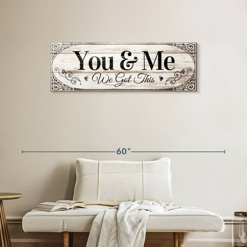 «Couples Quotes We Got This Couples Quote», reproduction sur toile, H 14 po x l 42 po x P 1,25 po