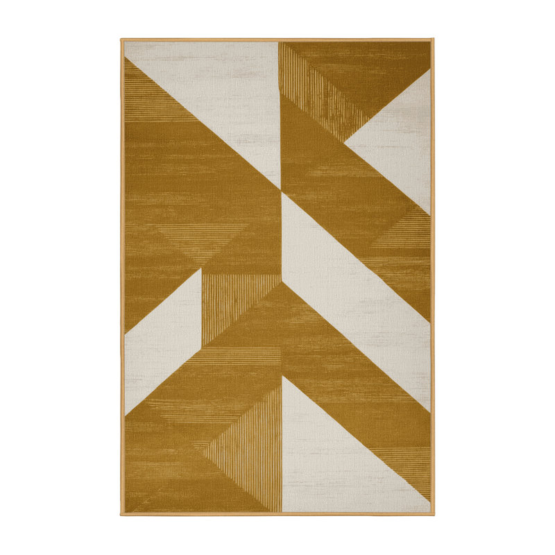 Tapis botanique brun lavable à la machine, Rectangle 2 pi x 3 pi