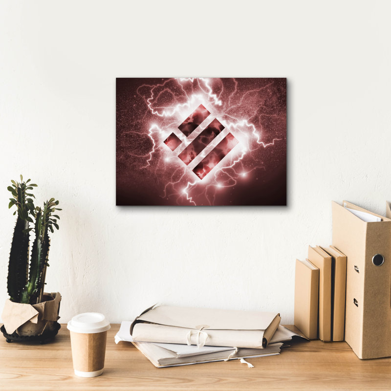 «Crypto Eclipse Binance Bnb», art mural sur toile, 34 po x 26 po, H 12 po x l 16 po x P 0,75 po