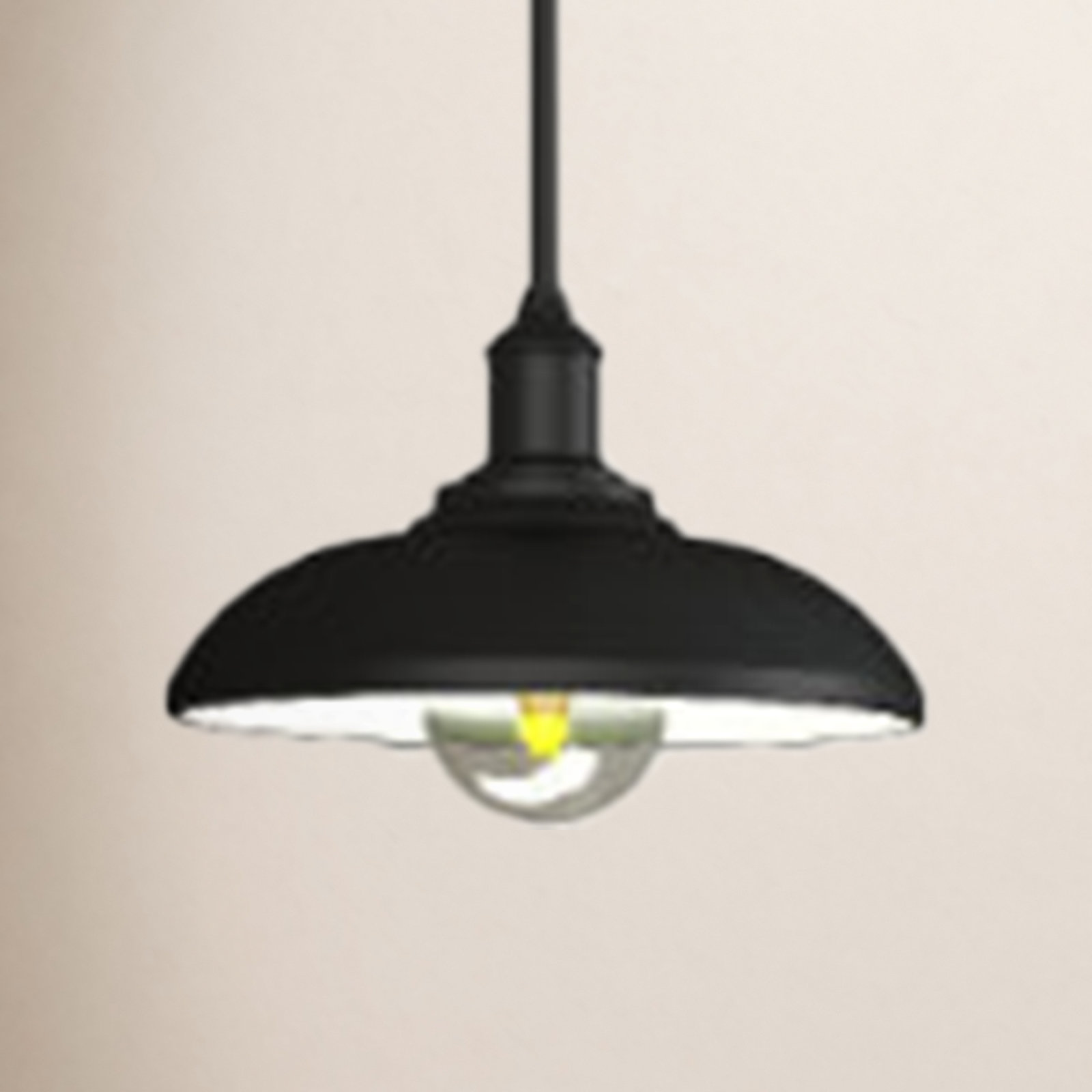 Florence Outdoor Hanging Light, Black, Black
