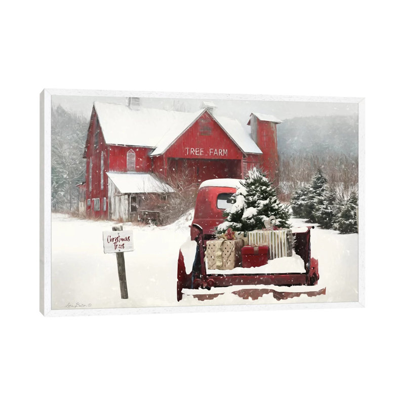 Tree Farm Christmas by Lori Deiter - Wrapped Canvas Print, 101.6 cm H x 66.04 cm W, White Framed