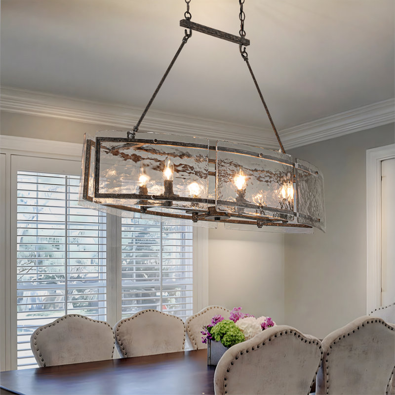 Jairdan 6-Light Dimmable Kitchen Island Chandelier, Antique Bronze