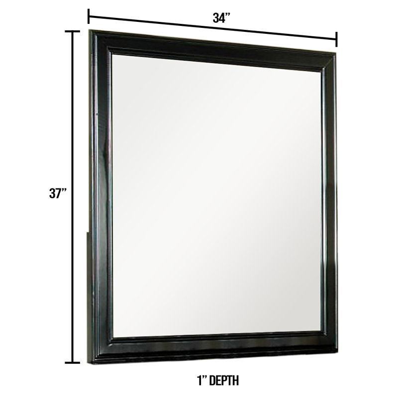 Miroir Leeara au fini noir