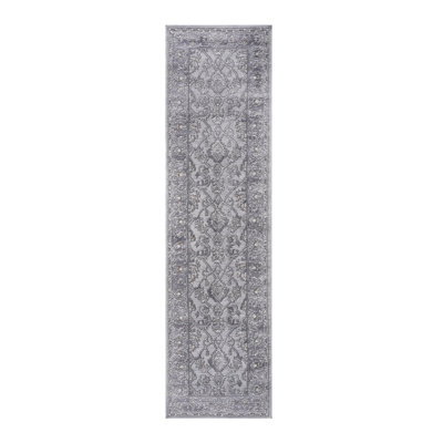 LOOM & LUXE Collection 2X8 Ivory/Grey/Oriental Non-Shedding Living Room Bedroom Dining Home Office Stylish And Stain Resistant Area Rug
