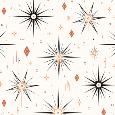 Rouleau de papier peint à peler et coller amovible style Mid-Century moderne rétro des années 1950 de style rétro l 23,6 po x H 118 po