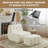 33.7" Bean Bag Lounge Chair With Ottoman-641931362