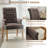 Tufted Upholstered High Back Dining Armchair, Linen-1544929038