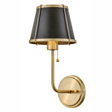 Clarke One Light Medium Wall Sconce with On/Off Pull Chain