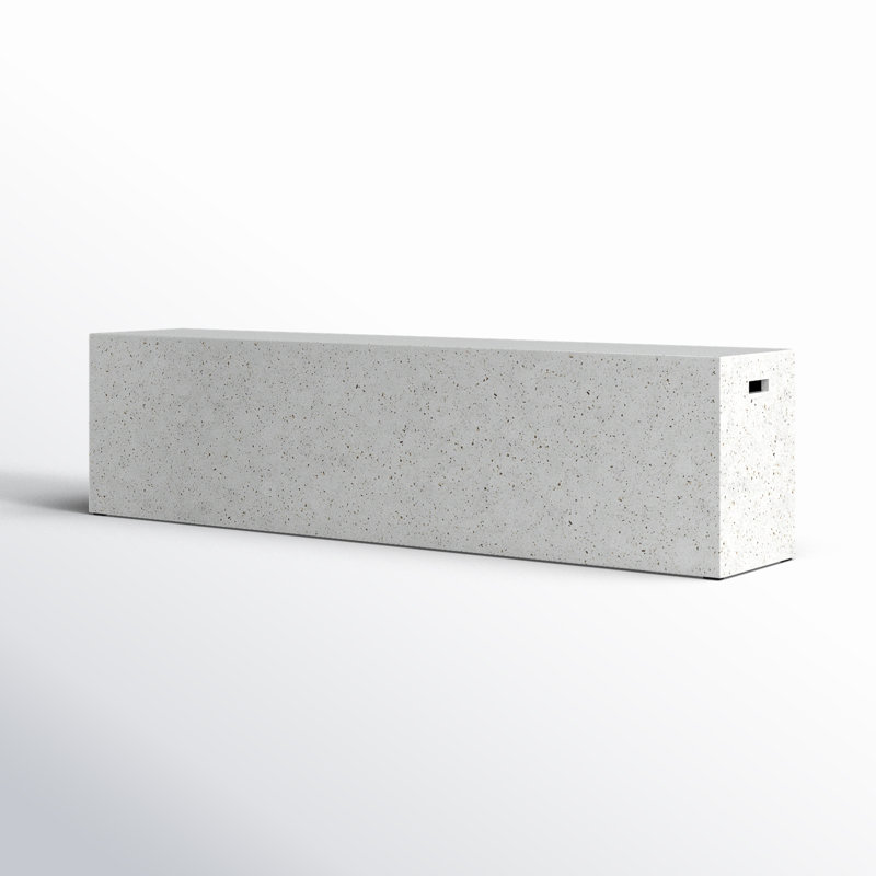 Mixx Bench, Ivory Terrazo, 18"H x 70.75" W x 14" D