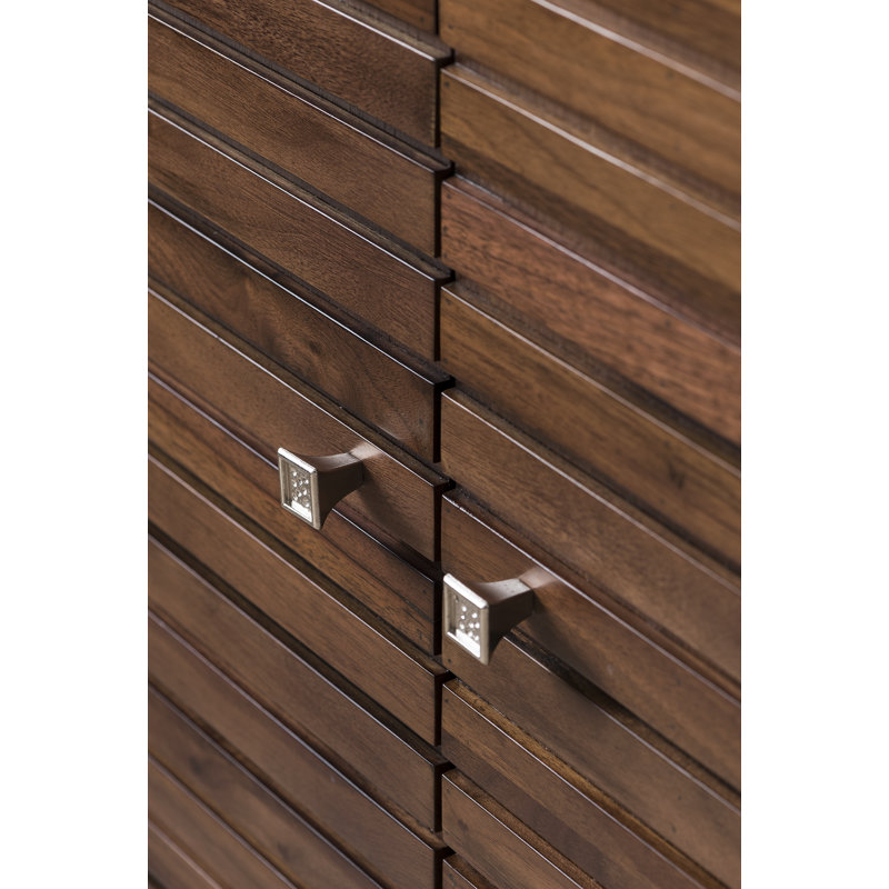 Sarin 72'' W Double Bathroom Vanity Base, Mid-Century Walnut