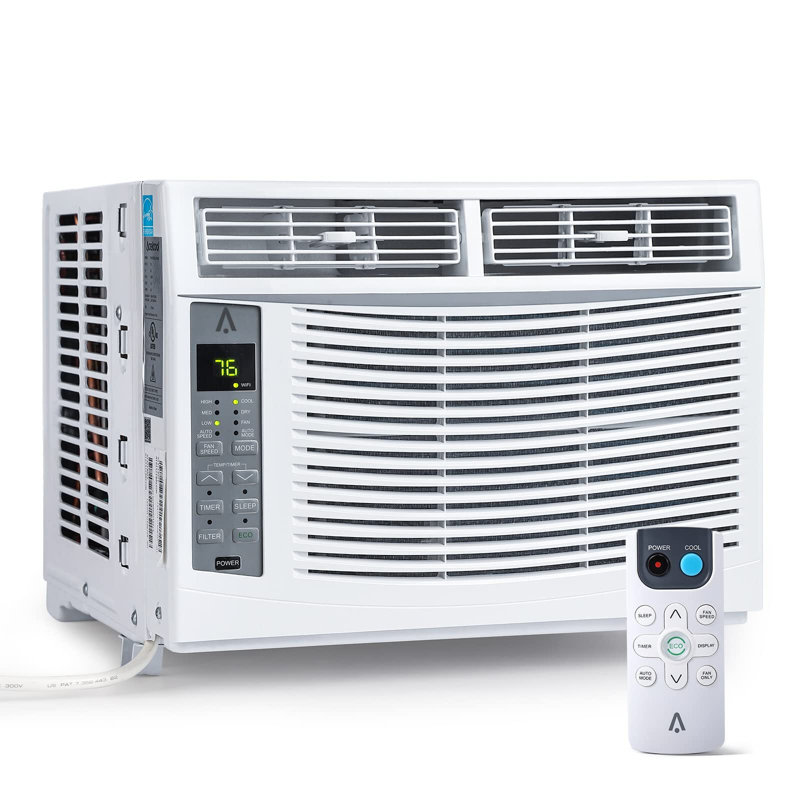 Homhougo 6000 BTU Window Air Conditioner with Remote Included