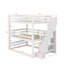 Lit superposé triple double avec escalier de rangement-60453298
