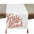 Seaside Embroidered Coral Table Runner