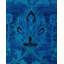 Tapis bleu / noir nouvel âge 4 pi 6 po x 7 pi 3 po Danwati
